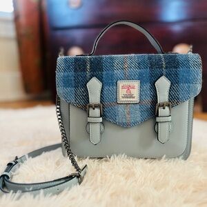 Islander The Medium Calton Satchel - blue tartan